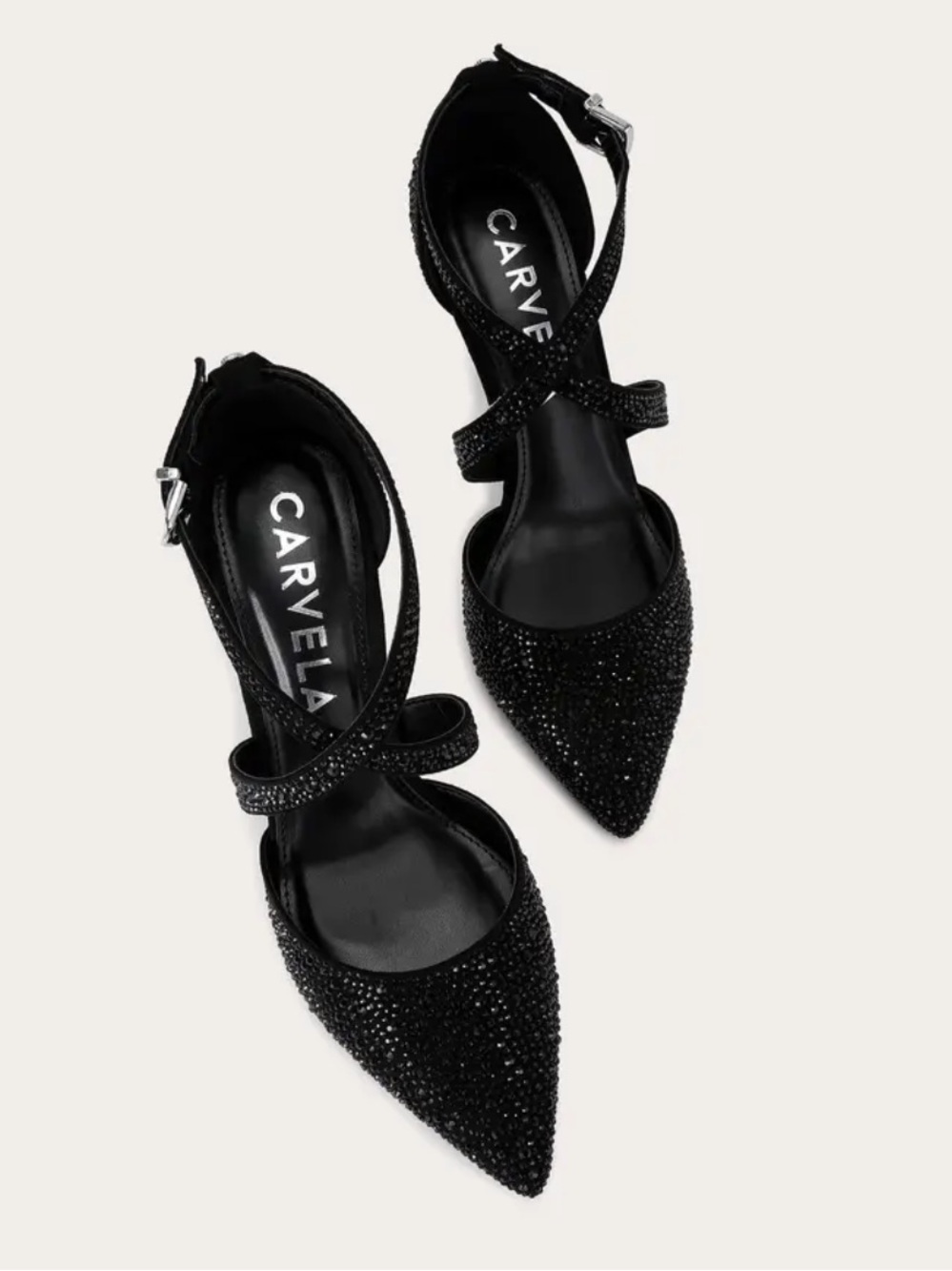 Carvela Kross Jewel Pointed Heels in Black